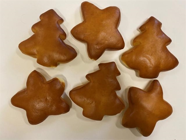 6 kerst mini brioche broodjes