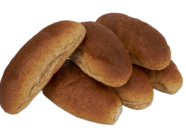 6 Bruine volkoren puntjes&nbsp;2e zak van 6 stuks €1,-