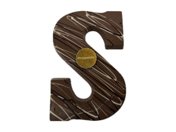 Chocoladeletter Stroopwafel caramel